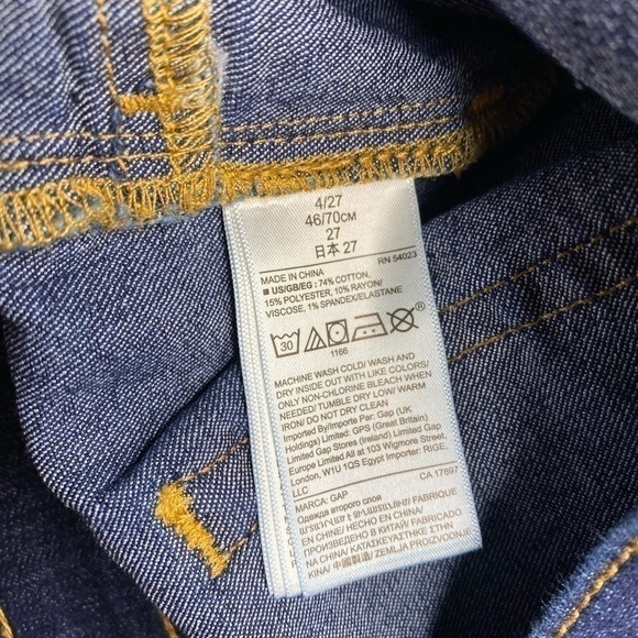 Like new GAP DENIM LEGGING JEANS 4/27 - Picture 4 of 5